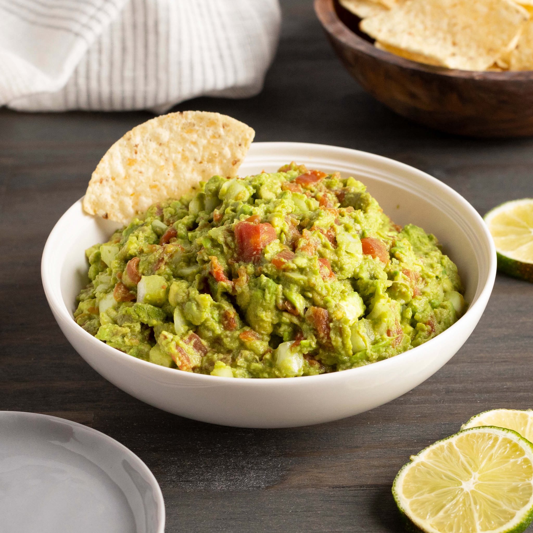 Fresh guacamole and chips